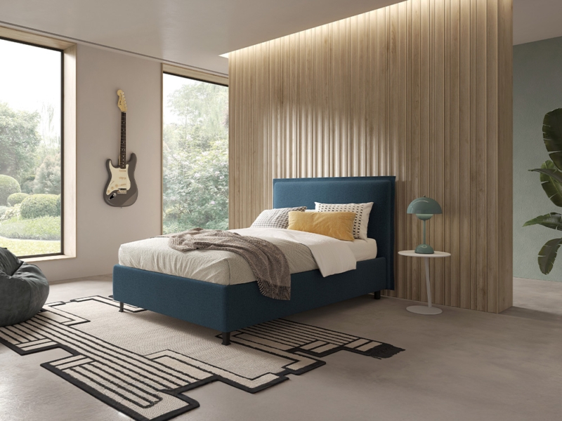Letto Una Piazza e Mezza Imbottito con Contenitore 01