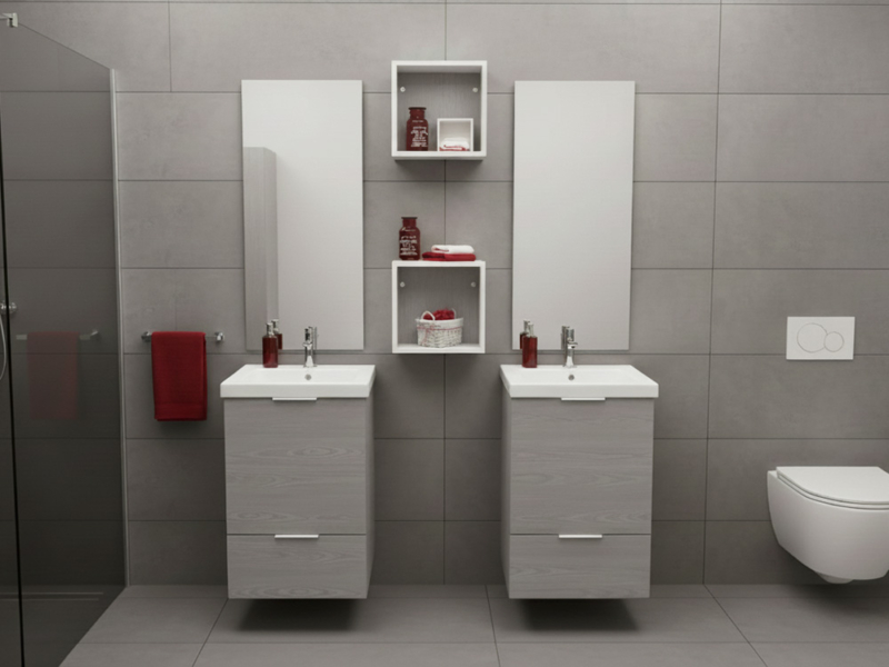 Mobile Bagno Doppio Con Elementi A Giorno