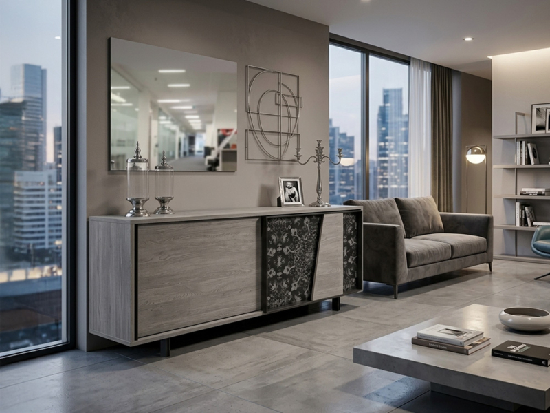 Madia Moderna Rovere Grigio