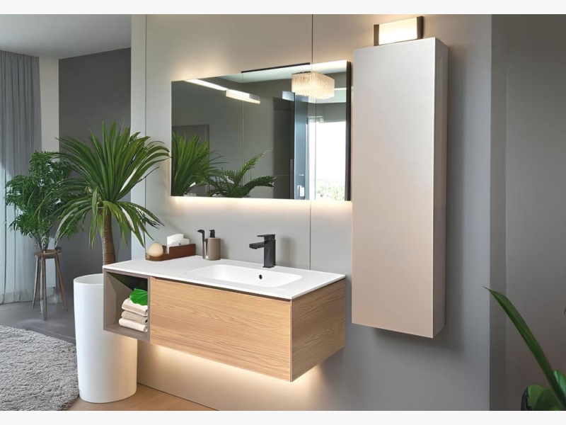Bagno con Base Sospesa e Pensile Reversibile 03
