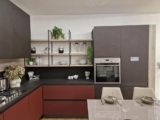 Cucina Angolare con Gola e Libreria Sospesa