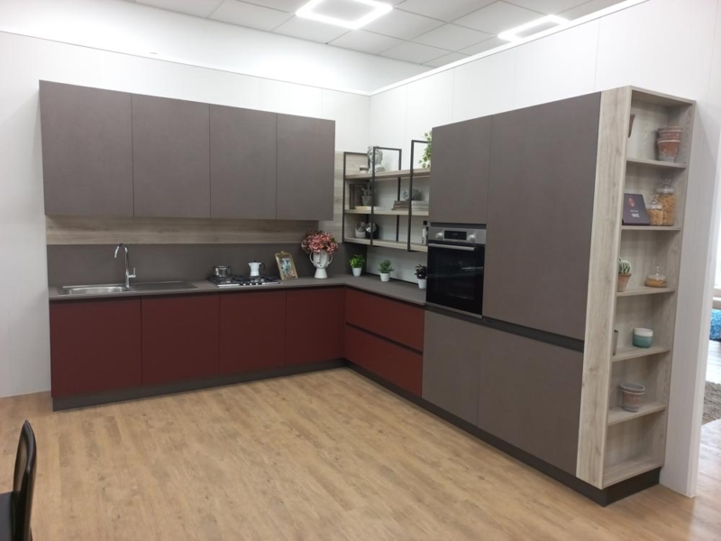 Cucina Angolare Con Libreria Terminale