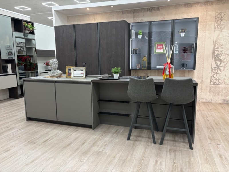 Cucina Lineare Con Isola