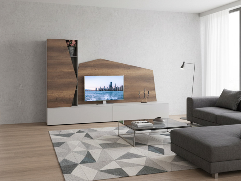 Parete attrezzata con Pannello TV Illuminato