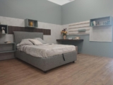 Cameretta con Letto in Tessuto e Armadio Scorrevole