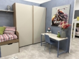 Cameretta Completa con Letto con Cassettoni e Armadio Scorrevole