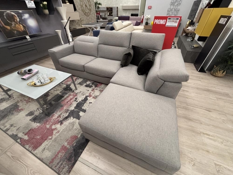 Divano Angolare con Lampada LED Touch