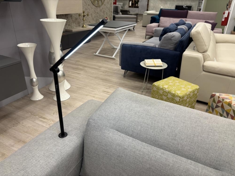 Divano Angolare con Lampada LED Touch