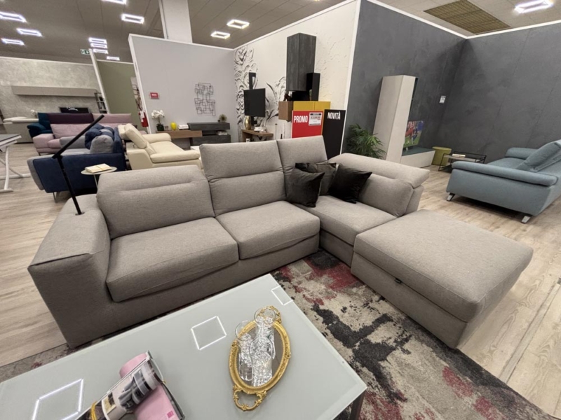 Divano Angolare con Lampada LED Touch