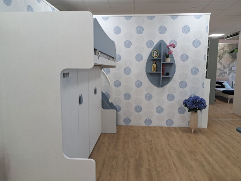 Letto a Castello con Cassettiera e Scaletta Contenitore