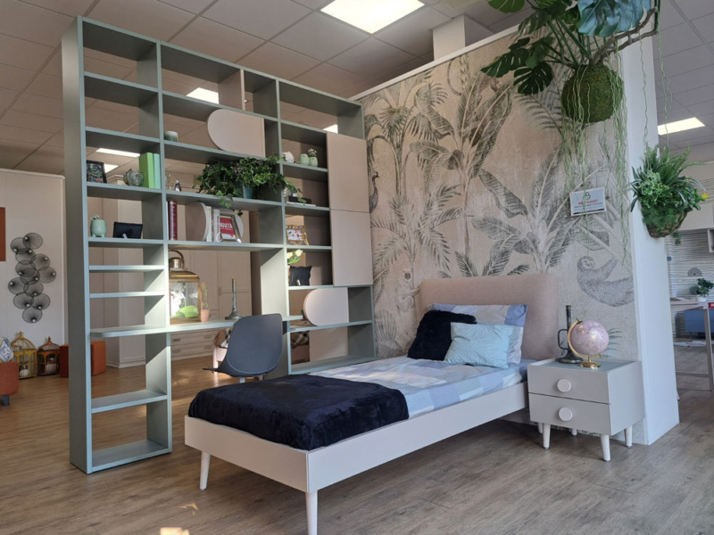 Cameretta Completa con Armadio, Letto e Scrivania Bifacciale