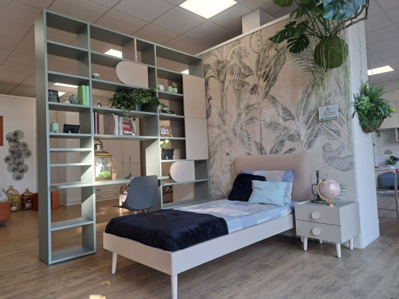 Cameretta Completa con Armadio, Letto e Scrivania Bifacciale