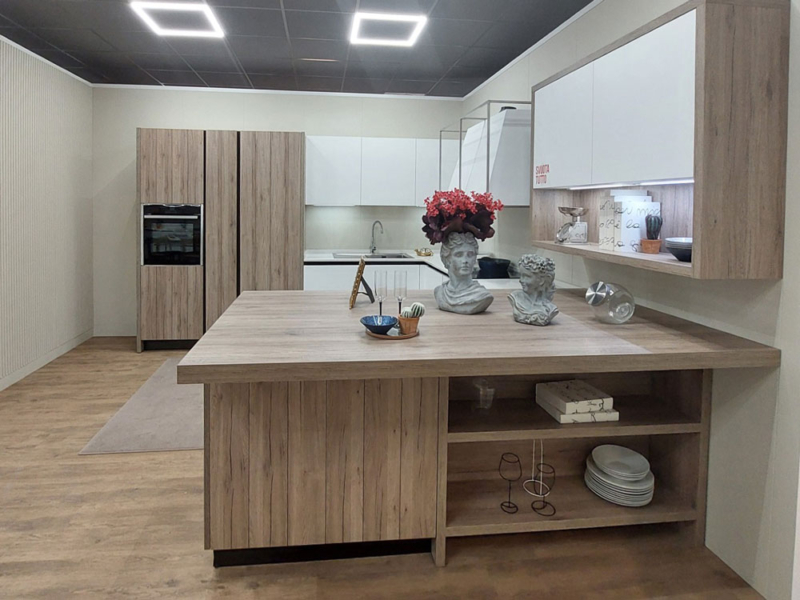 Cucina Angolare Moderna con Gola Plana