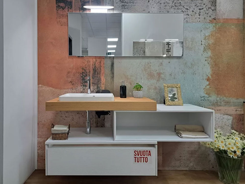 Bagno Sospeso Con Mensolone Legno