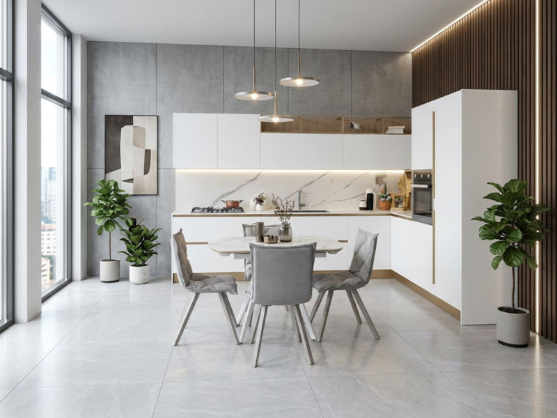 Cucina Angolare con Gola Retta