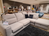 Divano con Sedute Estraibili e Pouf Contenitore