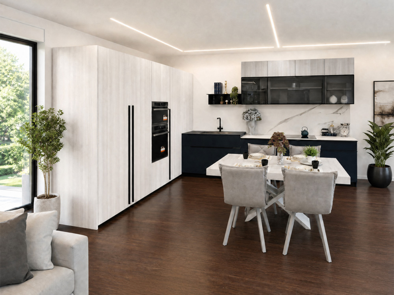 Cucina In Pet Riciclato Blu