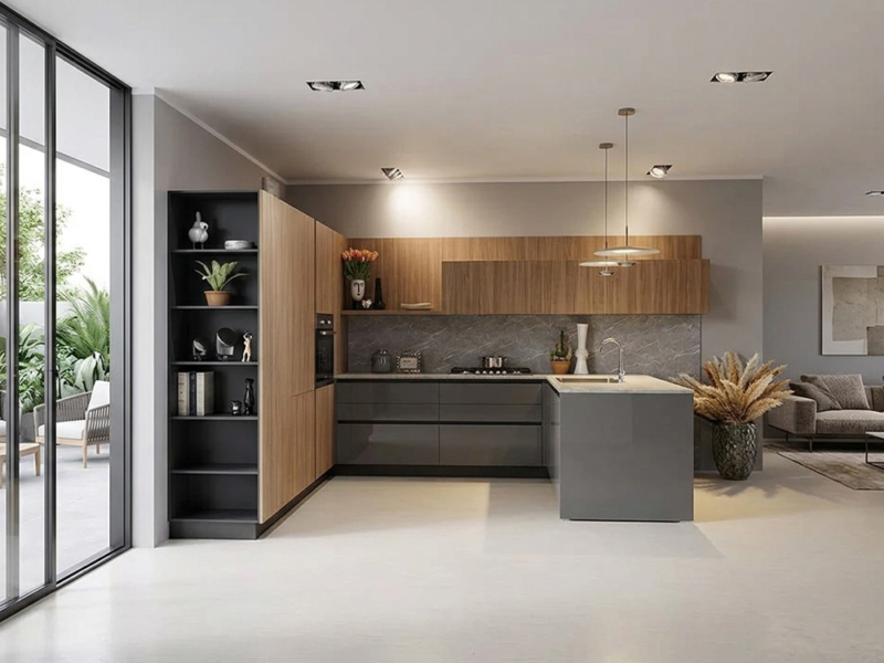 Cucina Angolare Moderna Con Penisola