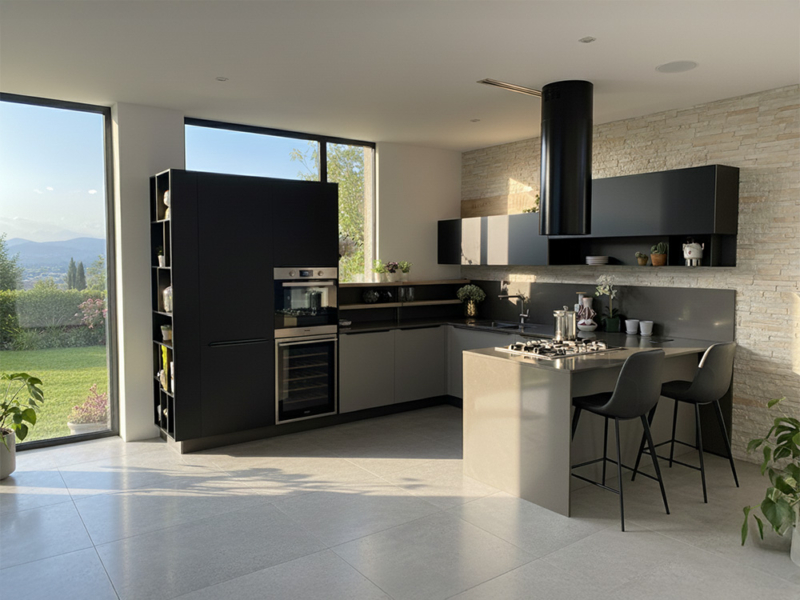 Cucina Angolare Di Design Con Penisola Snack