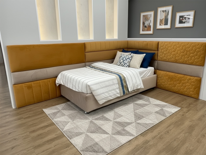 Letto Con Parete Imbottita