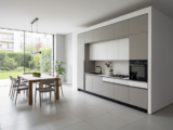 Cucina Lineare con Finiture Pet Pechino e Panama
