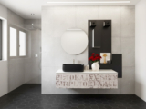 Mobile Bagno Con Stampa Lettering