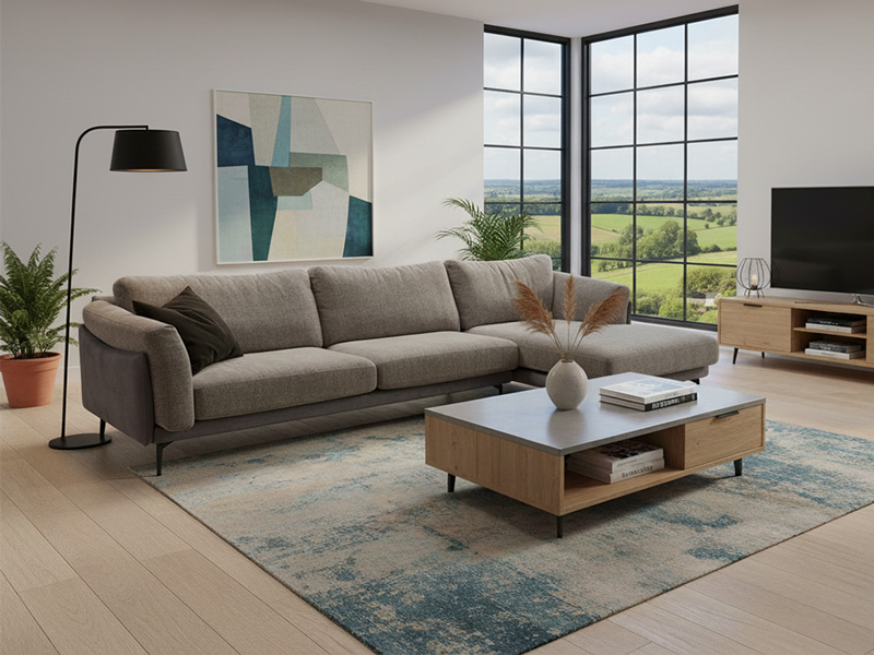 Divano Contemporaneo Con Chaise Longue