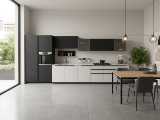 Cucina Lineare Moderna Con Elettrodomestici