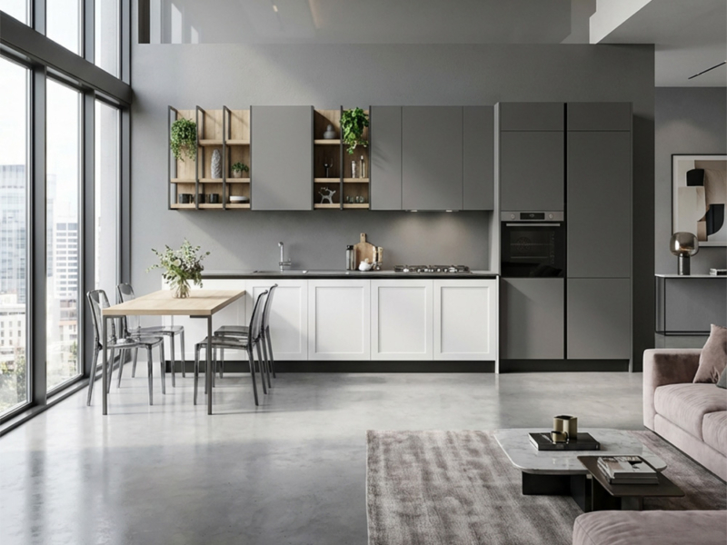 Cucina Lineare Elegante E Di Design Urbano
