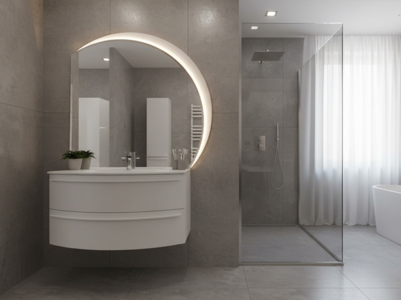 Mobile Bagno Con Cassetti E Specchiera