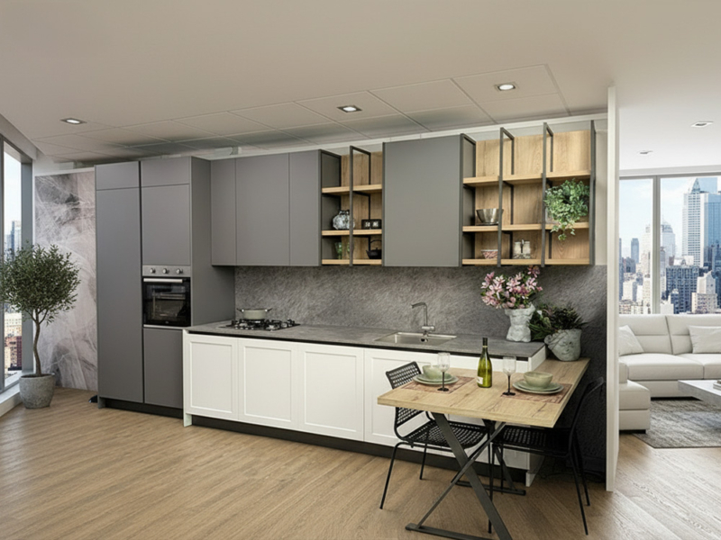 Cucina Lineare Classica Moderna Con Penisola