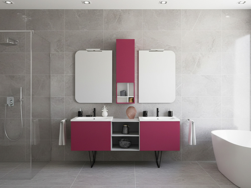 Mobile Bagno Doppio Con Specchiere