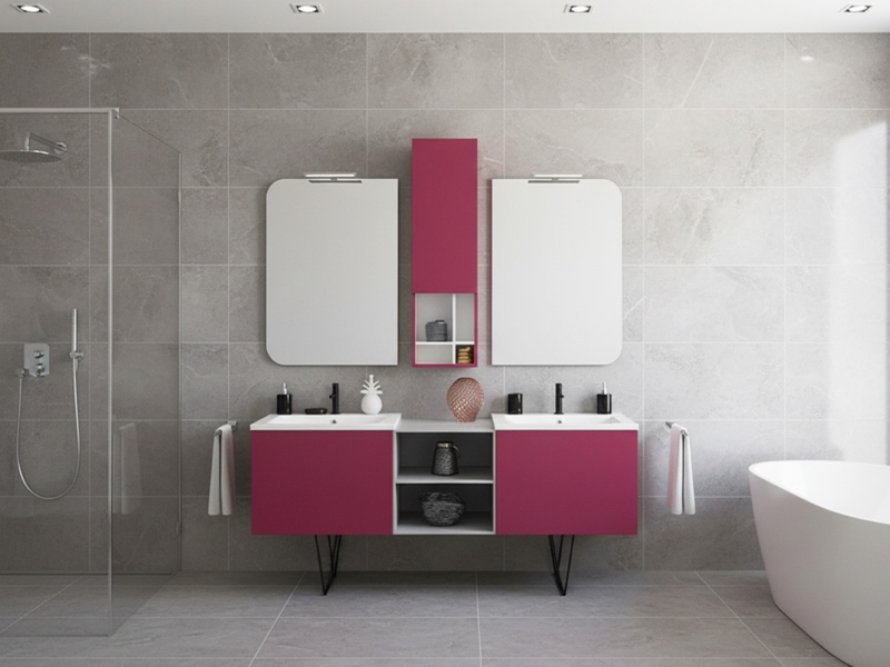 Mobile Bagno Doppio Con Specchiere