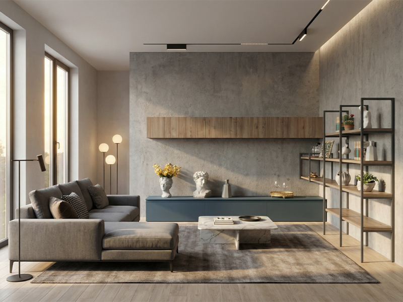 Soggiorno A Terra Con Libreria Up & Up