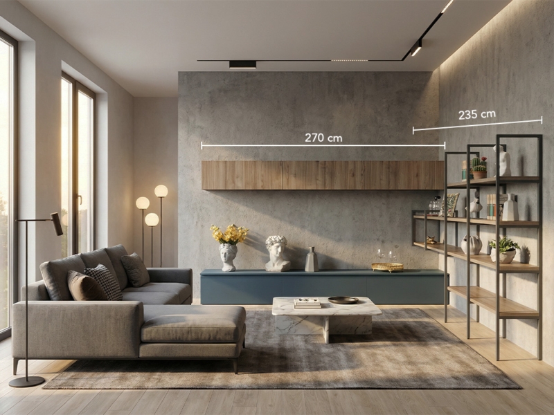 Soggiorno A Terra Con Libreria Up & Up