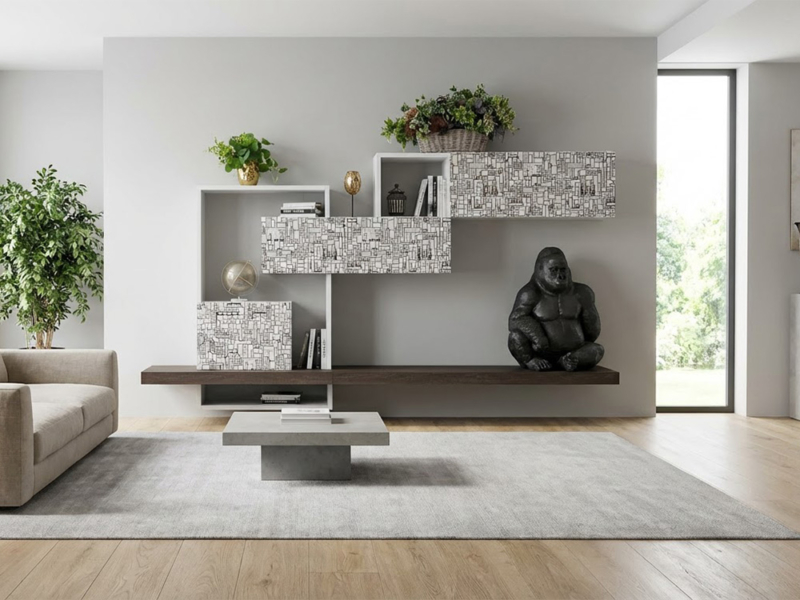 Soggiorno Moderno Sospeso: Eleganza E Funzionalità