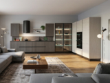 Cucina Moderna Angolare + Soggiorno Attrezzato Abbinato