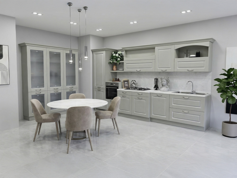 Cucina Classica Lineare Con Colonne