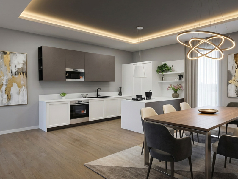 Cucina Angolare Con Penisola Elegante