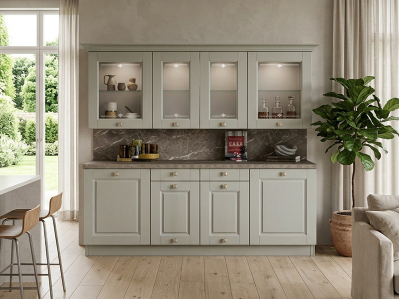 Credenza Classica Verde Salvia Decapè