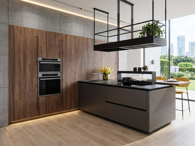 Cucina Con Colonne Ad Angolo Di Design