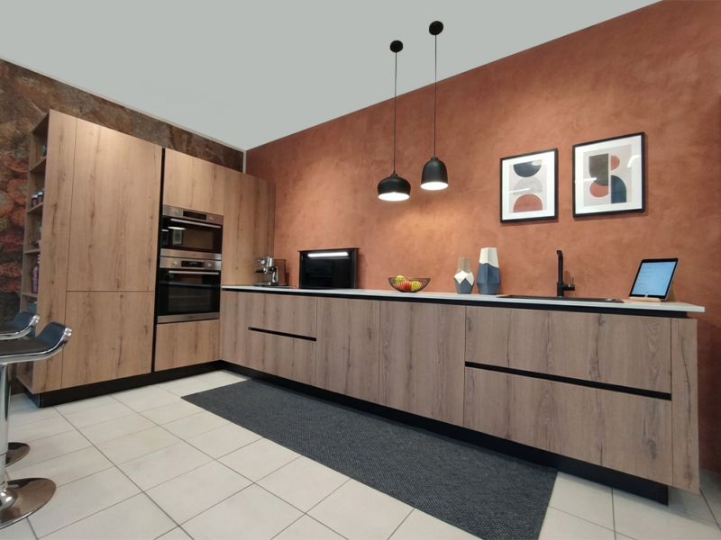 Cucina Angolare Con Colonne Minimal Moderna
