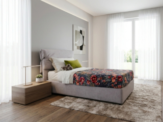Letto Singolo In Tessuto Sfoderabile
