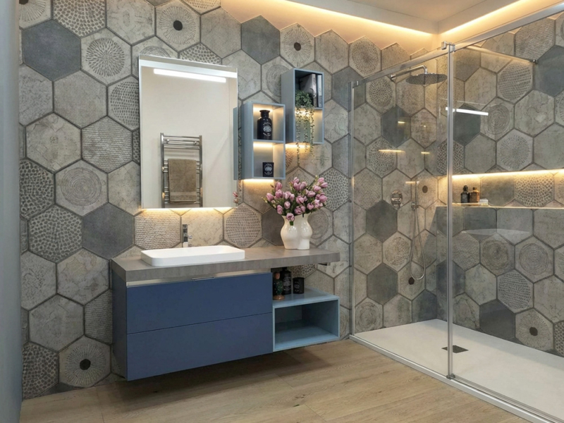 Mobile Bagno Elegante Blu Navy