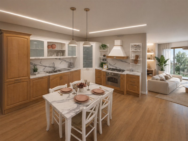 Cucina Classica Angolare Con Cabina Dispensa