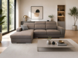 Divano Con Chaise Longue e Sedute Estraibili