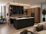 Cucina Angolare Con Isola E Snack A Sbalzo