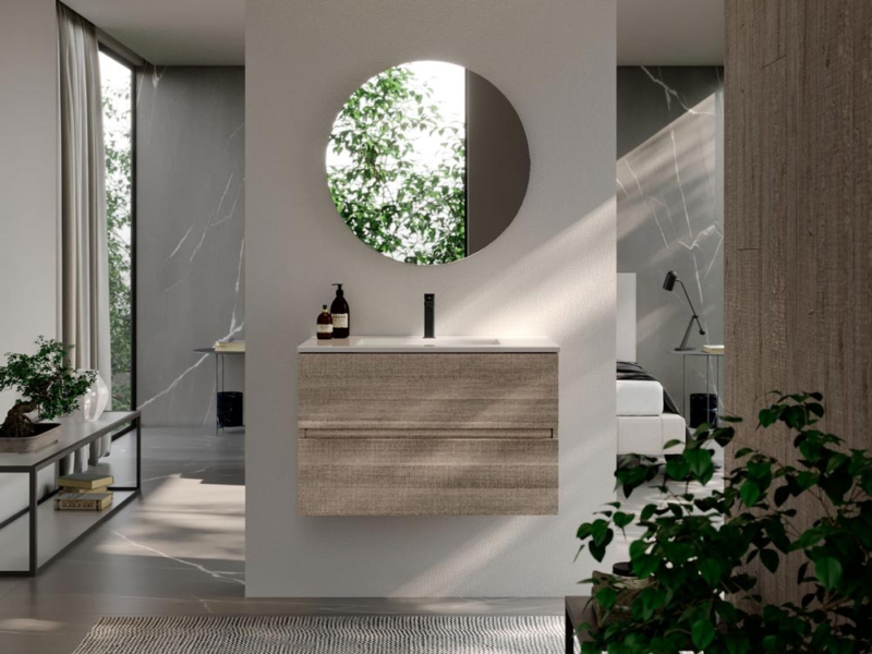 Bagno con Base Sospesa e Gola e Specchiera 02