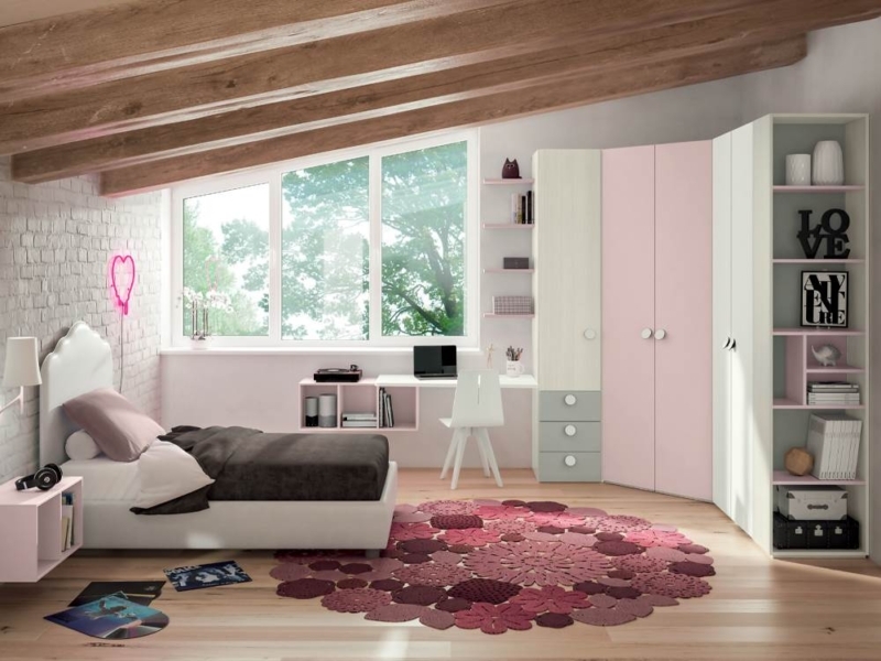 Cameretta completa Barbie per bambine con Letto e armadio Arredamento Mobili ArredissimA