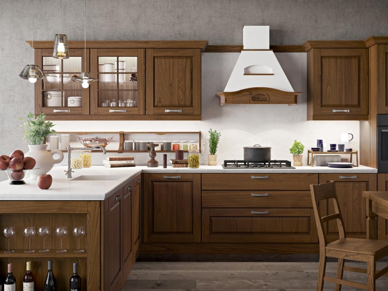 Cucina tradizionale con isola Treviso